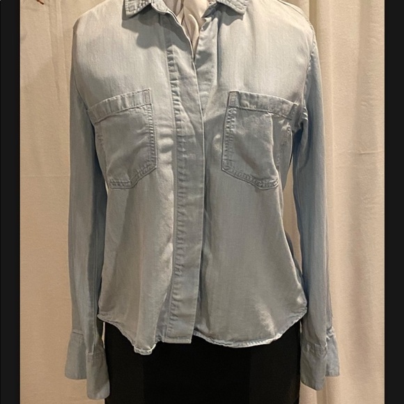 Cloth and Stone Anthology Sz XS Button Shirt split back metal buttons - Picture 3 of 11